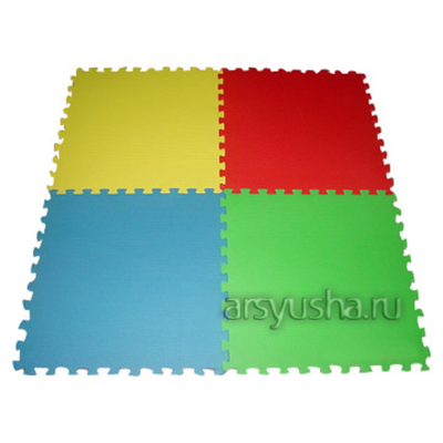 Коврик-пазл BABYPUZZ (54 плиты 33x33x1см, ~6кв.м./уп) Разноцветный пол