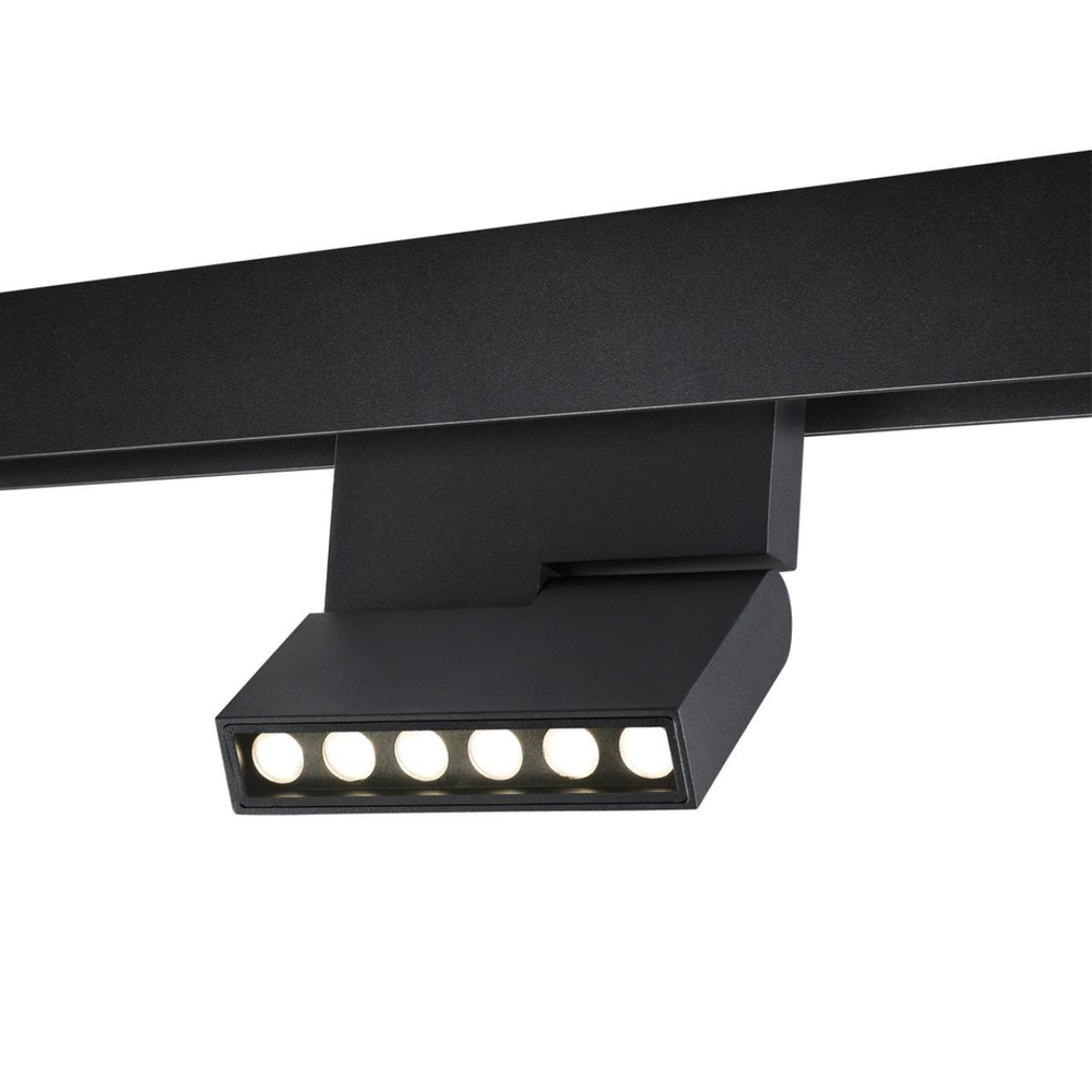 358628 SHINO NT21 065 черный Трековый низковольтный св-к диммируемый с ДУ, со сменой цв.температуры IP20 LED 3000~6500К 12W 48V FLUM