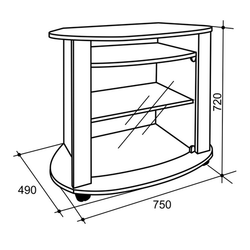 Тумба под ТВ "Нео 2" (дуб млечный), ЛДСП 16 мм, Мебельсон, г. Ижевск