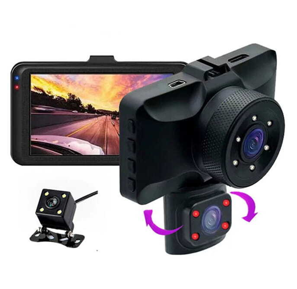 Автомобильный видеорегистратор ENERGY POWER X8 HD + 3 камеры (черный)