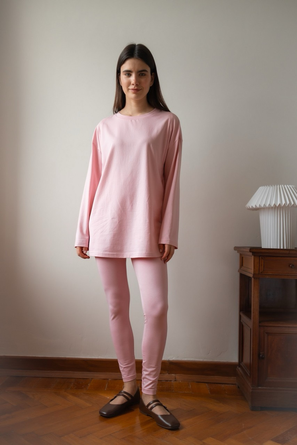 Легинсы с мягким поясом, Нежно-розовый