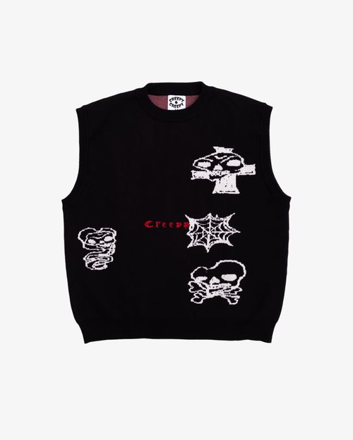 Жилет Creepy Clothing Череп черный