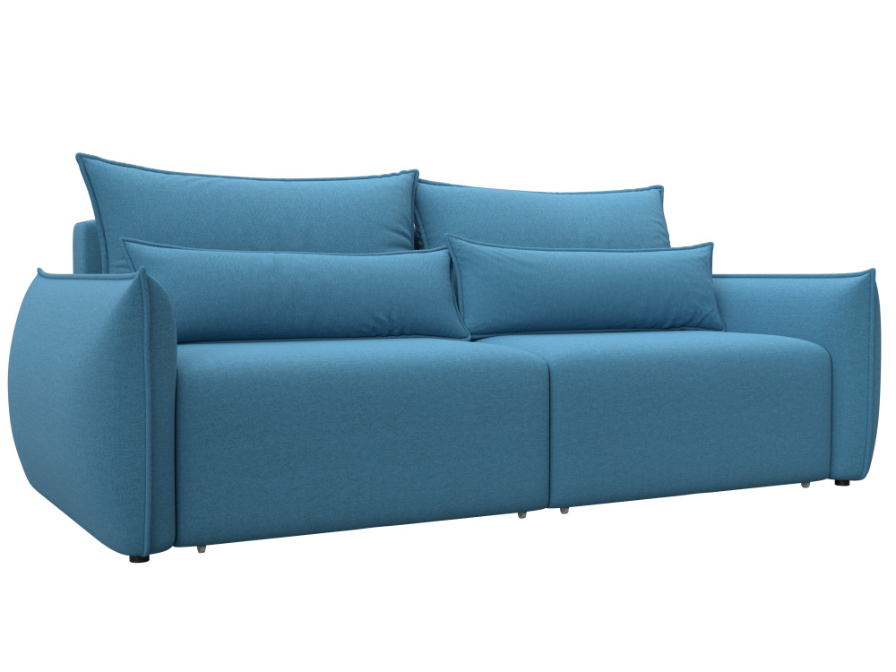 Диван прямой Лига-051 НПБ РОГОЖКА Амур 10 голубой