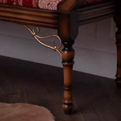 Банкетка Флоренция Премиум Орех(Д) Каледония Даймонд Черри Амбер