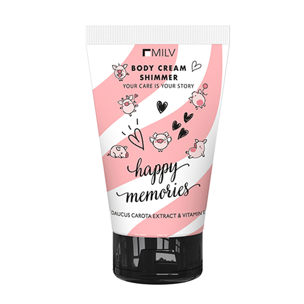 MILV (Арт.18382) Увлажняющий крем для тела с шиммером "Happy memories", 150 мл
