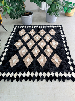 Покрывало меховое ковер из шкуры овчины