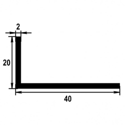 Профиль уголок Лука 40*20*2 Уп 14.2000.502л золото