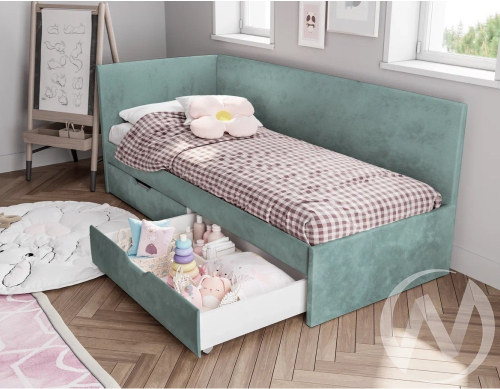 Кровать Лео 0;8 КР-49 (белый/шарли бриз)