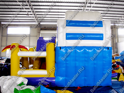 Коммерческий батут "Белый клык" с механизированной головой, размер 6*6*4 м