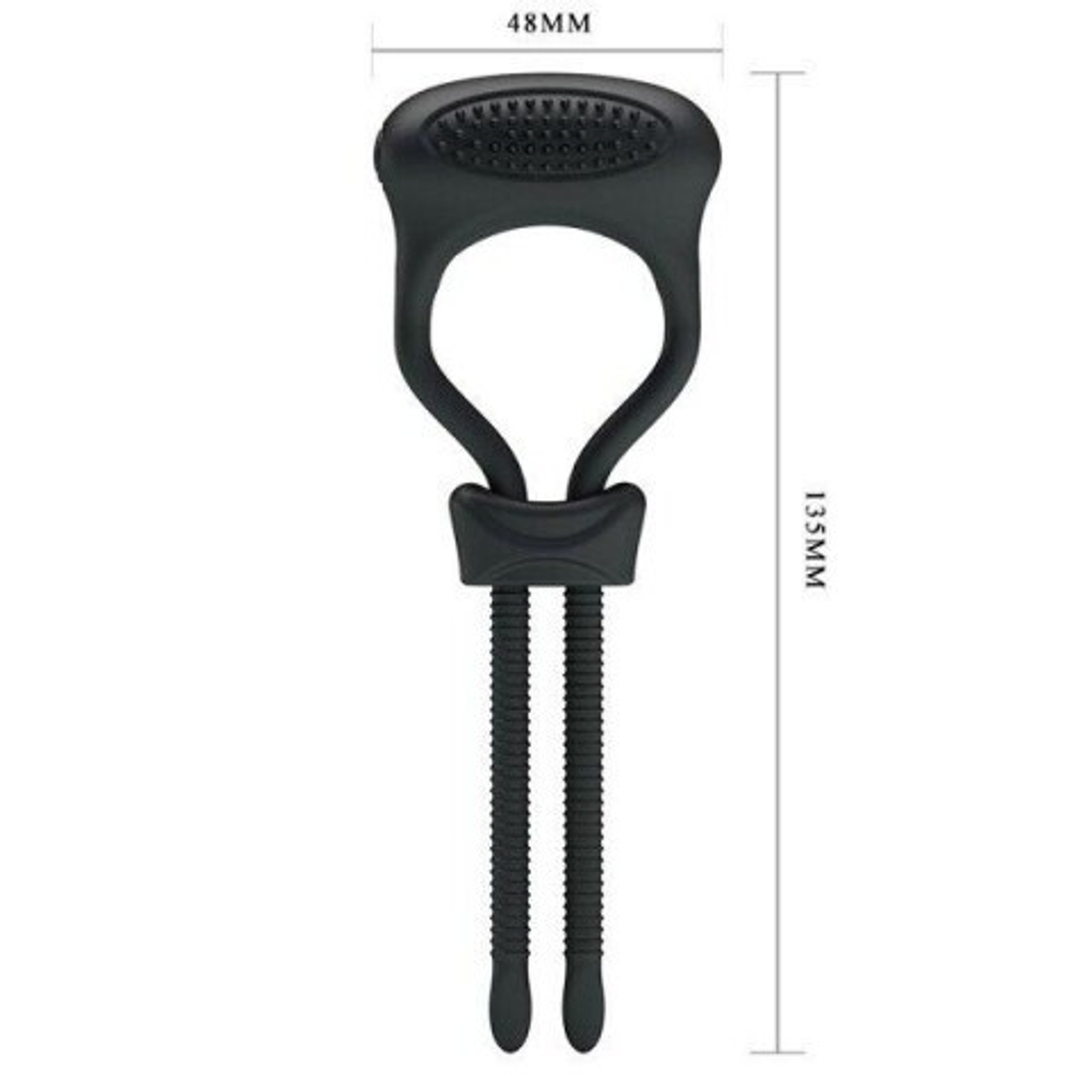 Эрекционное кольцо с фиксацией и вибрацией Curitis