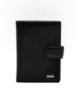 Стильная чёрная обложка для атодокументов и паспорта из натуральной кожи Dublecity 097-DC23-17A в подарочной коробке