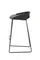 Барный стул Wally 76 см, черный с серым сиденьем
