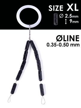 Стопоры резиновые Salmo RUBBER CYLINDER STOPS р.004XL 10шт.