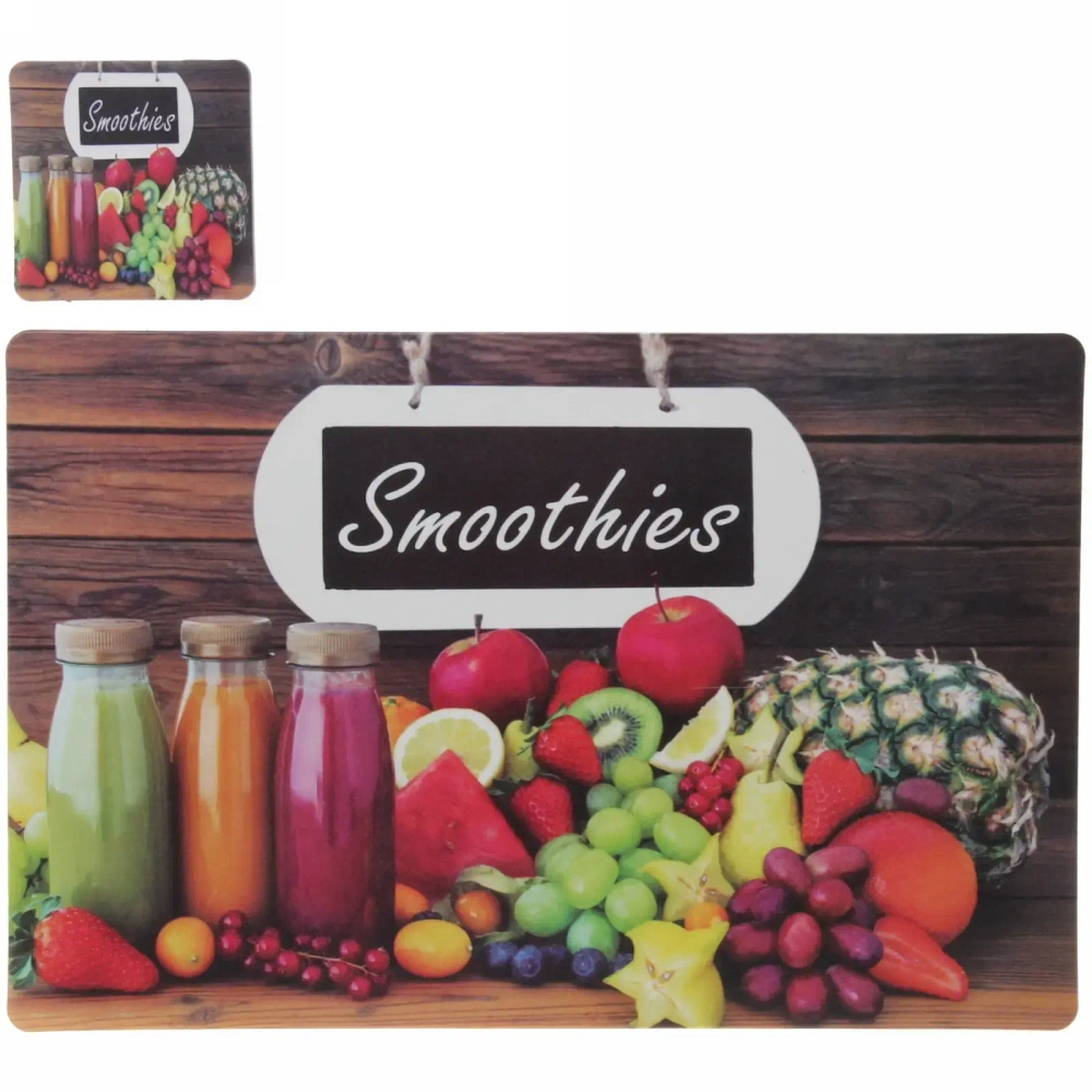 Салфетка на стол 43*28см в наборе 6+6шт «Smoothie»