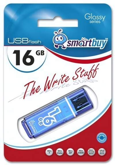 Флеш-накопитель 16 Gb Smartbuy Glossy Blue