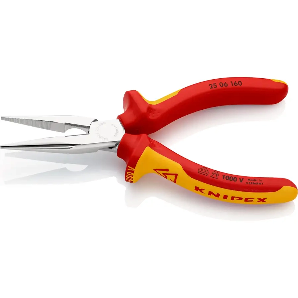 Длинногубцы хромированные 160 мм Knipex 25 06 160