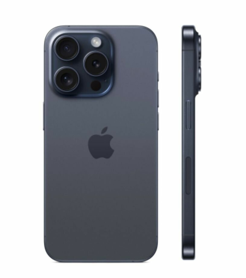 Смартфон Apple iPhone 15 Pro, 128GB, Blue Titanium, nanoSIM+eSIM