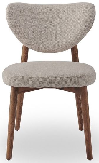 Cтул Comfy 3 бежевая ткань, ножки орех