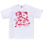A Bathing Ape Bathing Ape Abc Camo Fw25 Футболка белый розовый