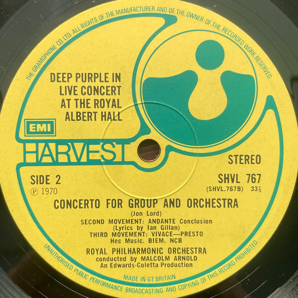 Deep Purple & The Royal Philharmonic Orchestra - Concerto For Group And Orchestra 2LP (Англия 1974г.)