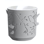 Кашпо "Колибри" (2,5л) Цв. Серый жемчуг/Белый