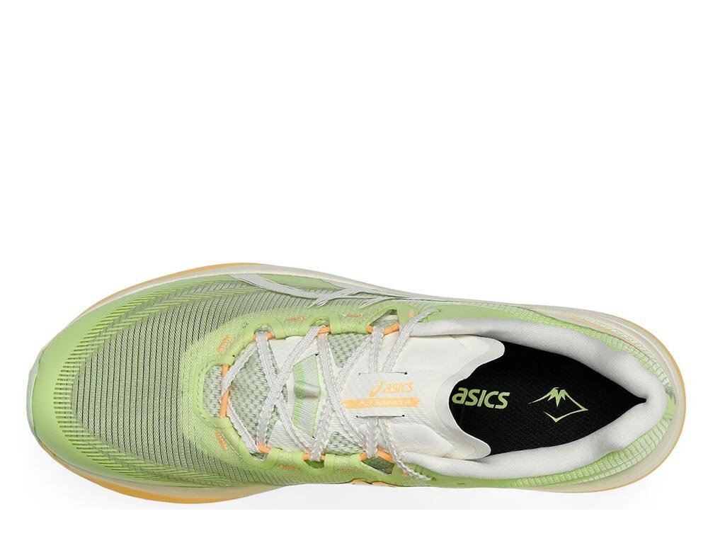 Кроссовки беговые женские Asics FujiSpeed 4 U Зеленo-оранжевые