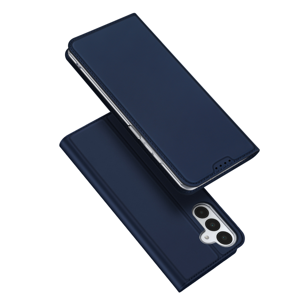 Чехол книжка из PU кожи синего цвета от Dux Ducis для Samsung Galaxy A17 5G, серия Skin Pro Series Case