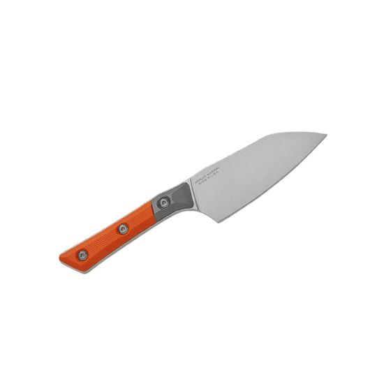 Нож кухонный Microtech Santoku 3300B-10EM с клинком из стали M390MK, рукоять G10
