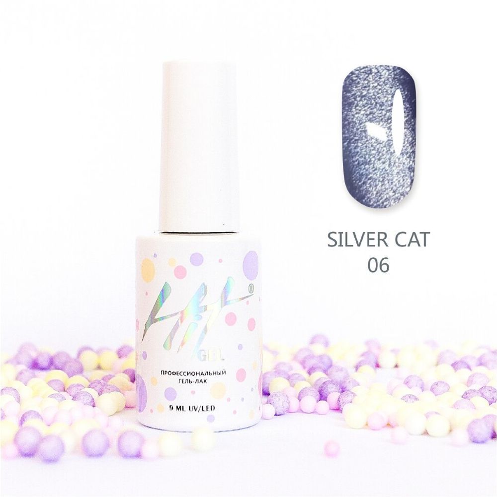 Гель-лак Silver cat ТМ &quot;HIT gel&quot; №06, 9 мл