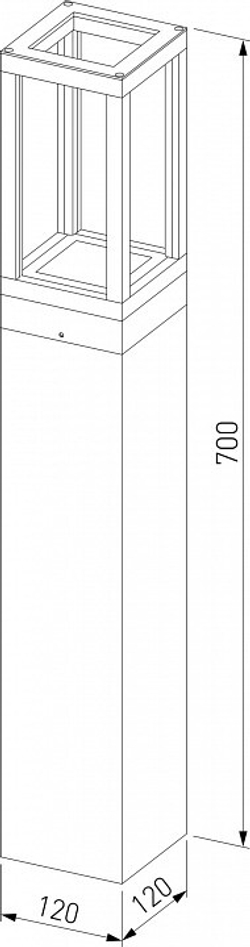Уличный наземный низкий светильник Elektrostandard 1529 TECHNO LED черный