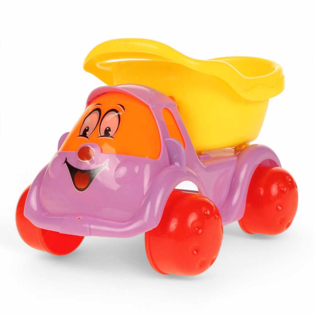 Набор для игры в песок с машинкой (8предм.) лейка,совок,грабли,форм,сет.C150