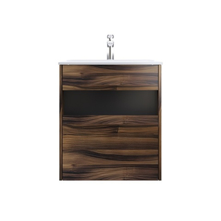 Тумба под раковину с нишей и 1 ящиком, 60 см, дуб крафт, универсальная AM.PM Func M8FFUX0601OF Темное дерево