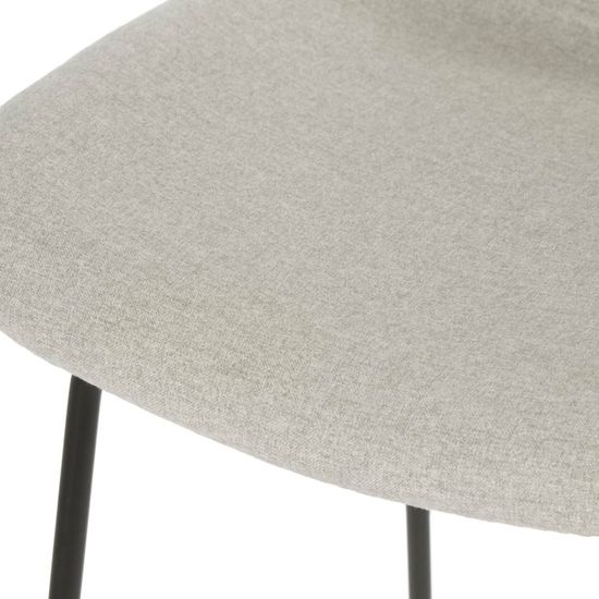 Полубарный стул Neo металлический каркас, сиденье из серой ткани 