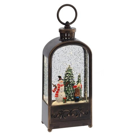 GAEM Изделие декоративное "Фонарь" (подсвет, муз, вьюга, 3хААА н/п +USB), L10 W6 H27 см
