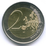 2 евро 2014 год. Франция. 70 лет высадке в Нормандии. Биметалл UNC