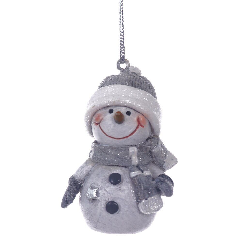 GAEM Фигурка декоративная подвесная "Снеговик", L4 W3 H6 см, 2в.