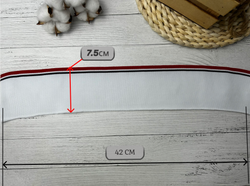 НАБОР Подвязов ДЛЯ ПОЛОбелый с красн полосками 2шт