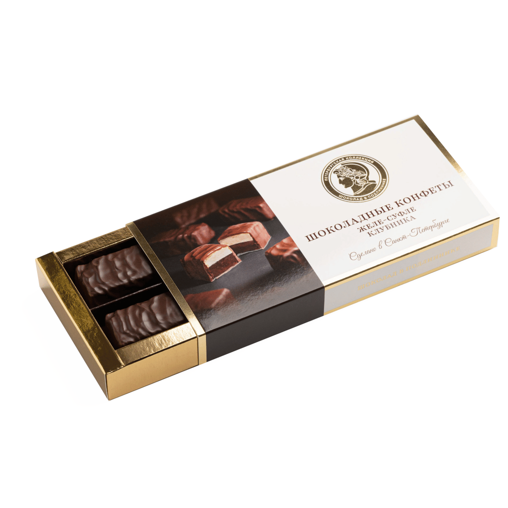 Конфеты Желе-суфле Шоколад Клубника - Петербургская Коллекция 155 гр