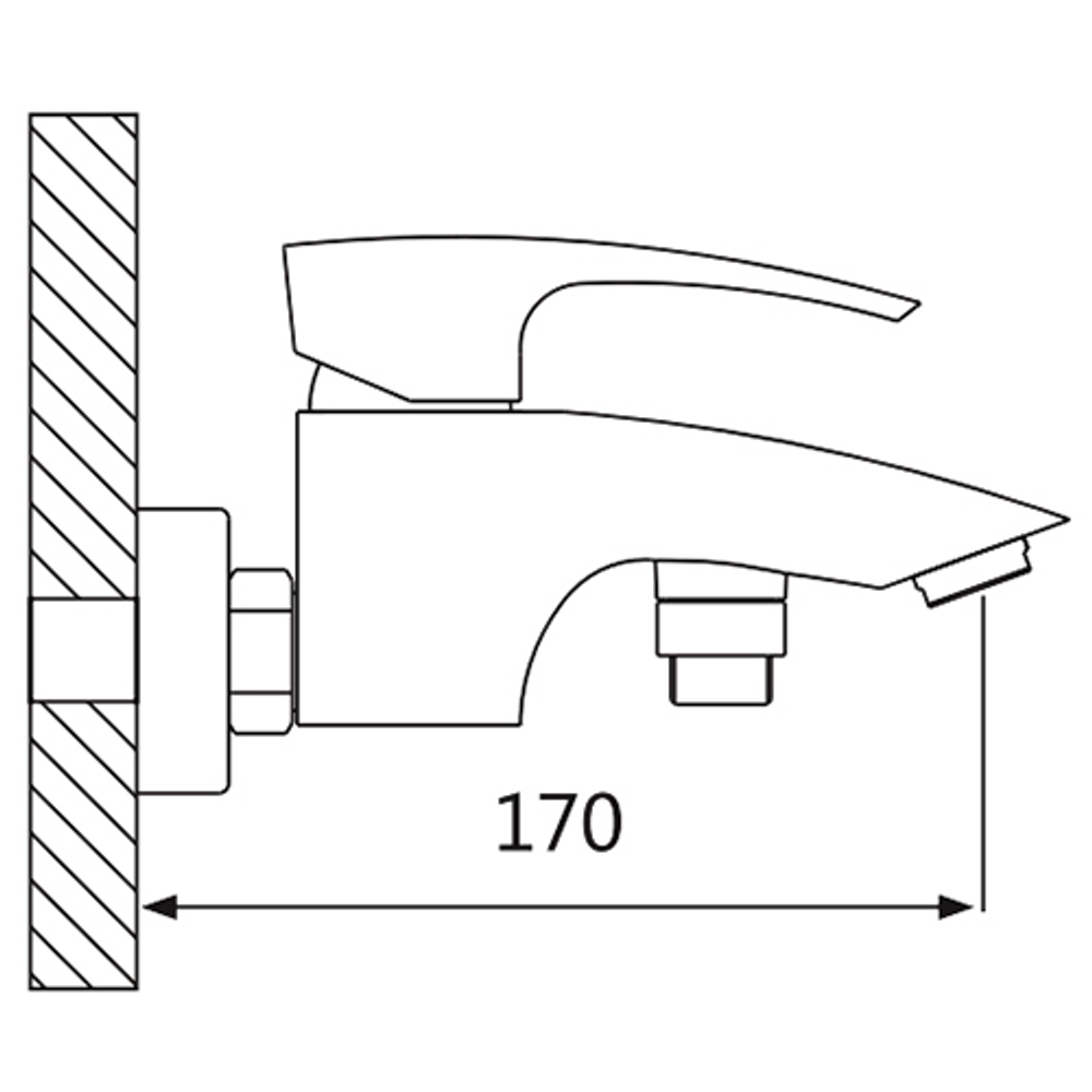 Смеситель для ванны Oute T10 T1002