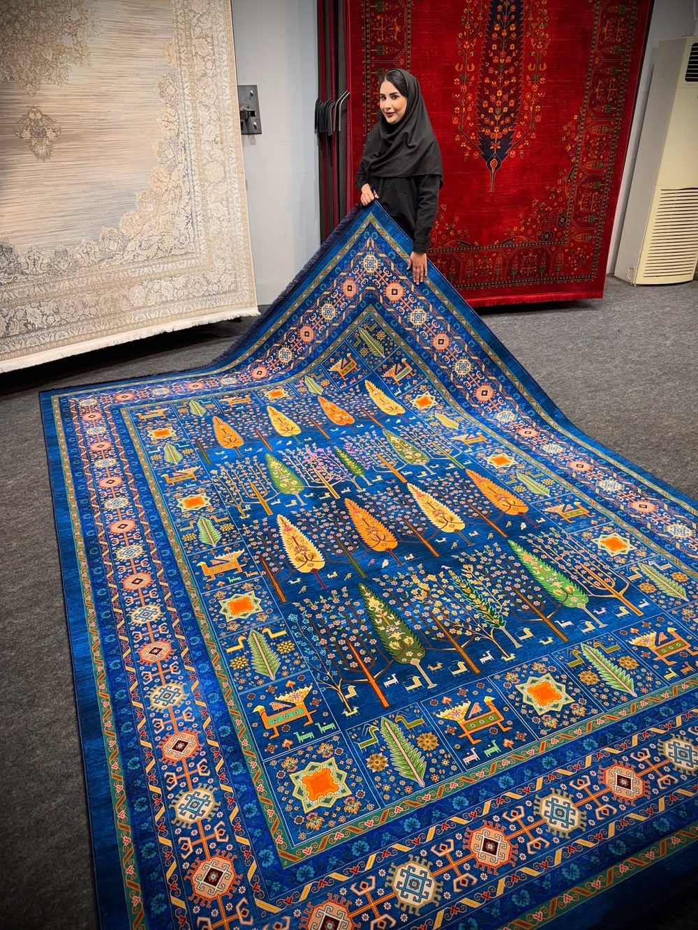 Иранский ковер из искусственного шелка 150 х 250 Rokhbaft T1048 Иран