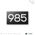 Номер на дверь 985, табличка на дверь для офиса, квартиры, кабинета, аудитории, склада, черная 120х70 мм, Айдентика Технолоджи