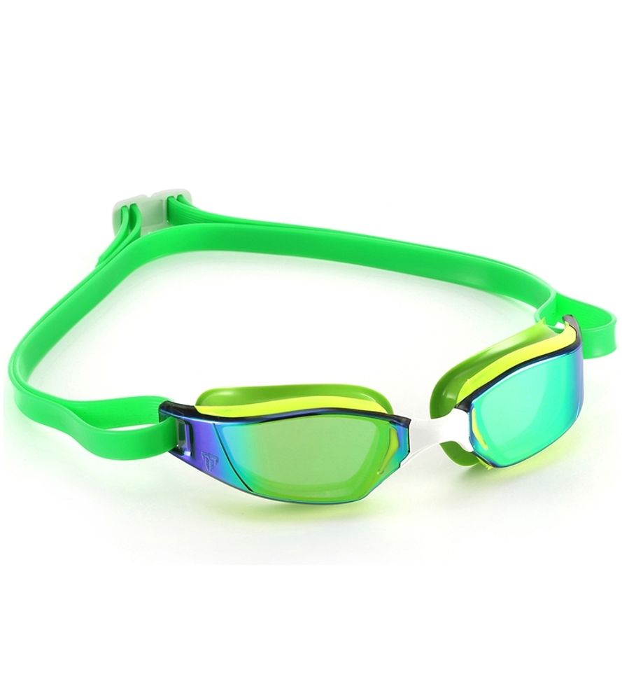 Очки для плавания Phelps XCEED Titanium Mirror зеленые зеркальные линзы