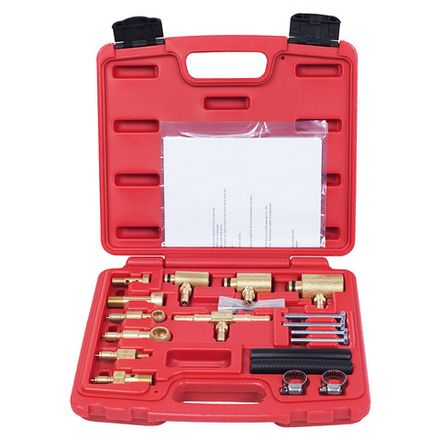 Цена на МАСТАК (120-03019C) Набор для тестирования топливных систем впрыска азиатских автомобилей, кейс, 19 предметов