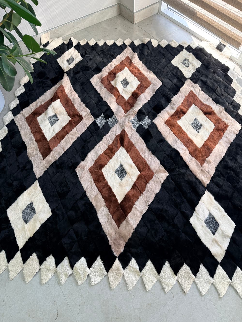 Покрывало меховое ковер из шкуры овчины