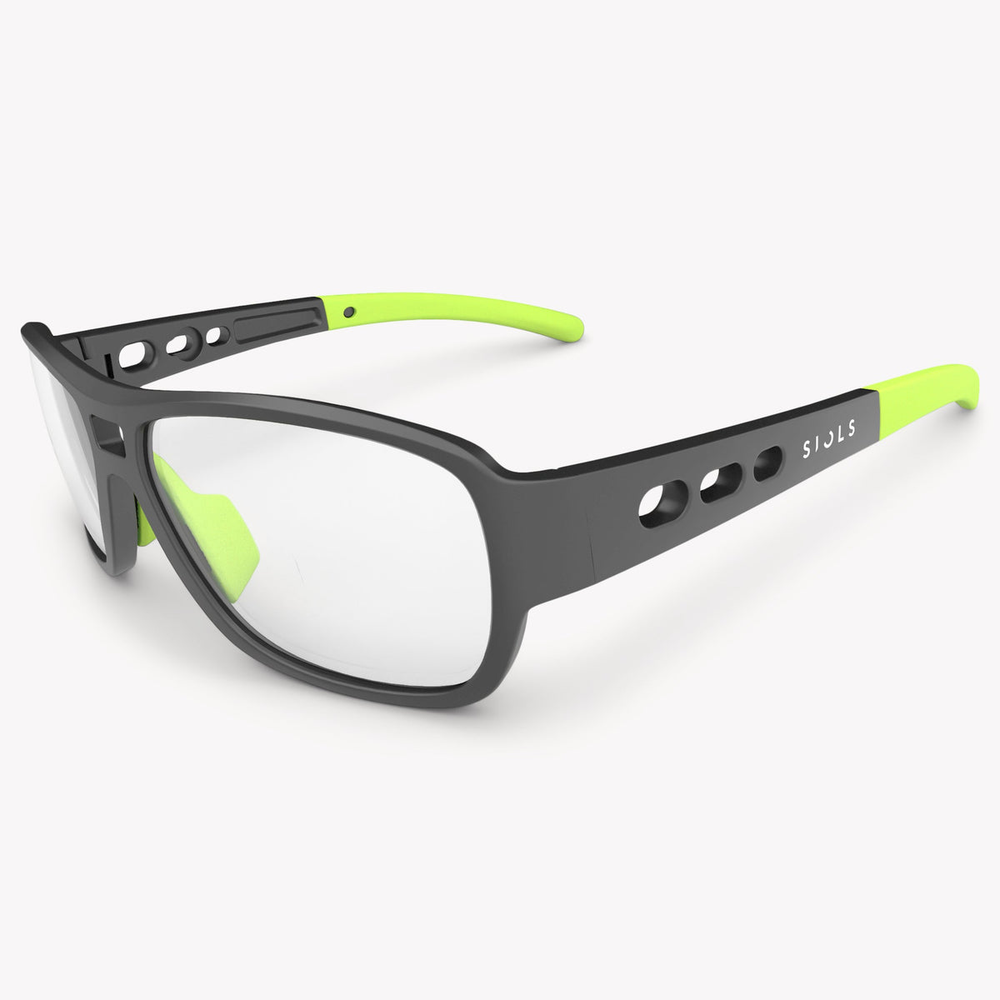 Спортивные очки с диоптриями детские Siols / Kids Fusion Hybrid / Black Matt - Firefly / Small 7-10 лет