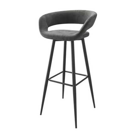 Стул барный МАМАДОМА Барни Р 900, Черный/Antracite Lux b28