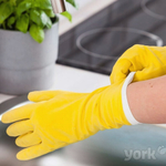 Перчатки резиновые с хлопковым напылением, (XL) YORK