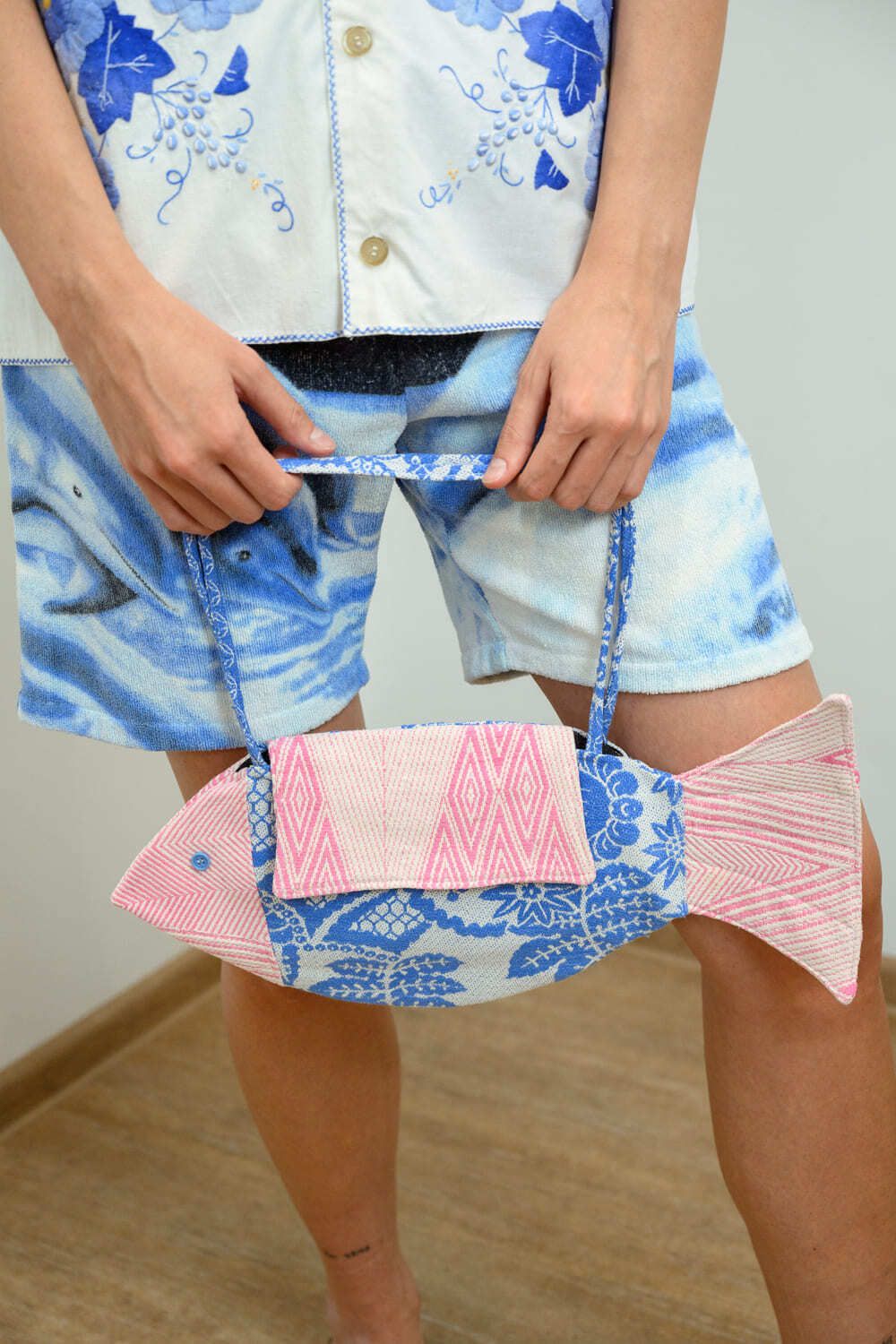 Сумка Soeurs Pink and Blue Fish розово-голубая