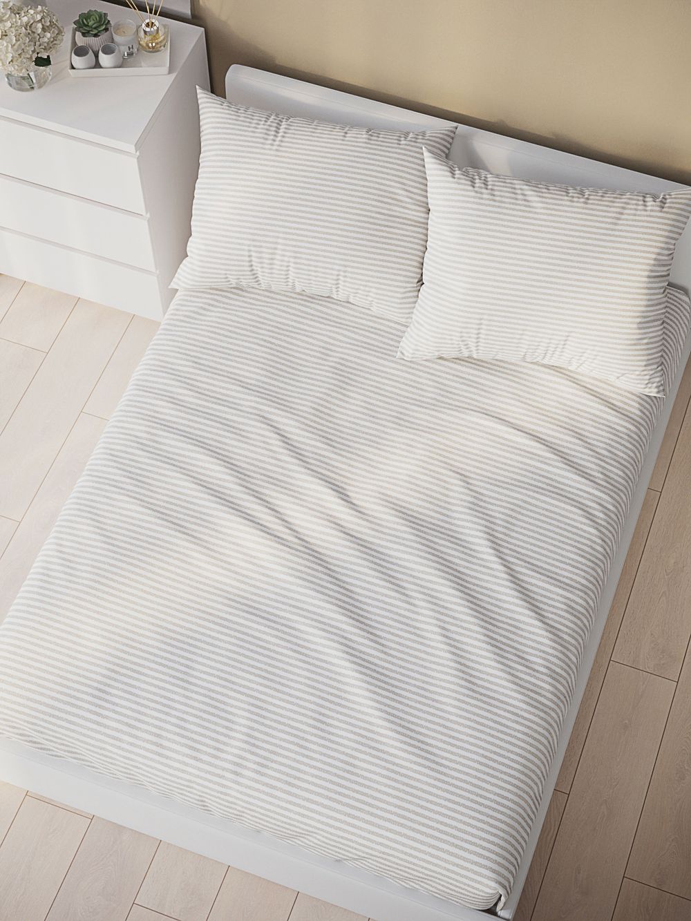 Постельное белье перкаль Сказка "Лутон" 1,5-сп Наволочка 50х70 см 1 шт Простынь на резинке 90x200 см Пододеяльник 145x215 см