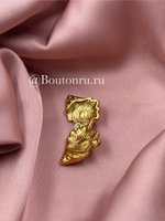 Пуговицы со стразом Скиап. в виде раковины, теплое золото